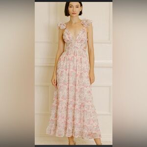 Ivy floral maxi dress size large new with tags